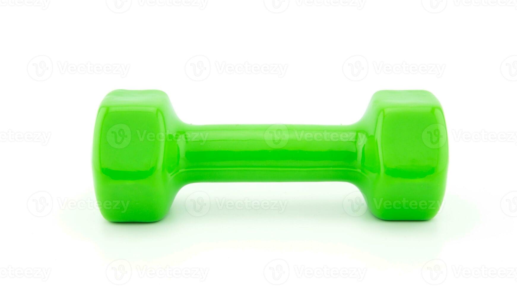 Isolated Dumbbell Concept. Fitness Equipment for Gym Workout, Strength Training, Bodybuilding, and Powerlifting photo