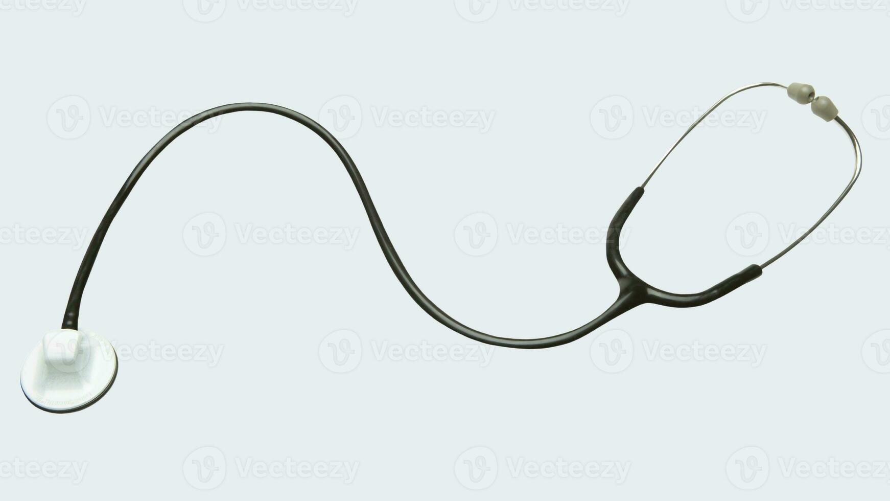 Isolated Stethoscope on White Background, Medical Equipment Concept photo