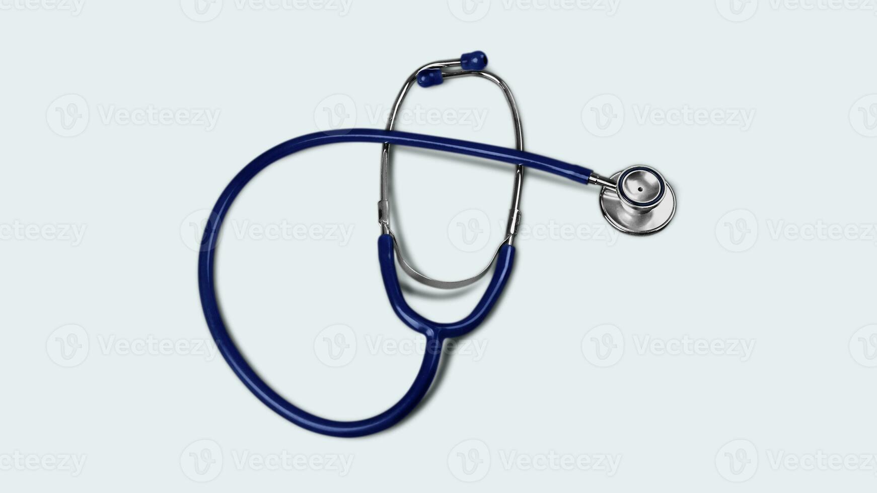 Isolated Stethoscope on White Background, Medical Equipment Concept photo