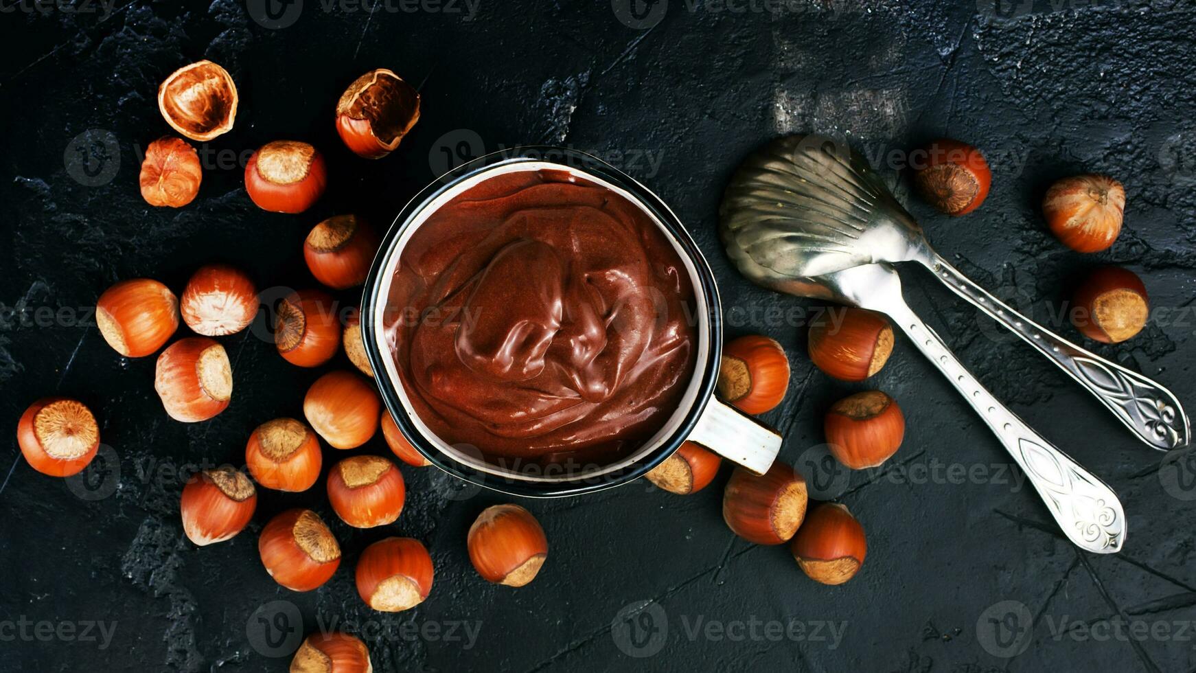 Organic Brown Hazelnuts. Delicious Healthy Nuts, Concept for Design. Gourmet Ingredients for Culinary Creations, Autumn Harvest Snack photo