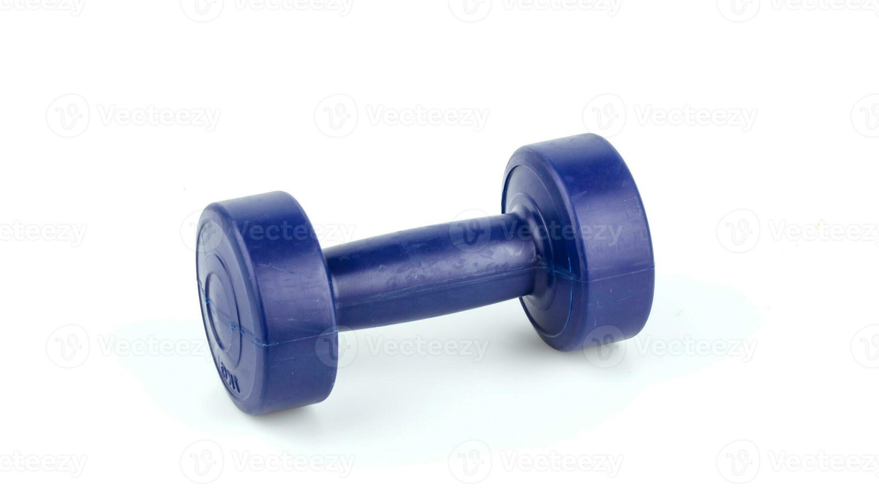 Isolated Dumbbell Concept. Fitness Equipment for Gym Workout, Strength Training, Bodybuilding, and Powerlifting photo