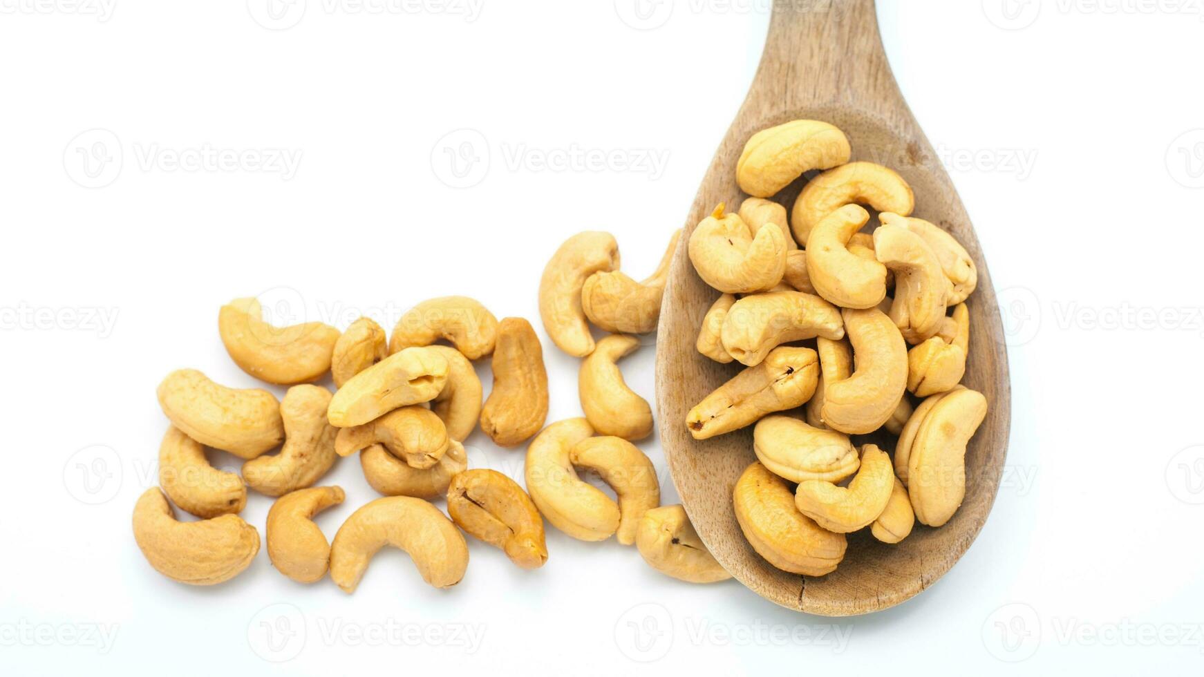 Delicious Cashew Nuts Isolated. Healthy, Organic Snack with Nutty, Concept for Design photo