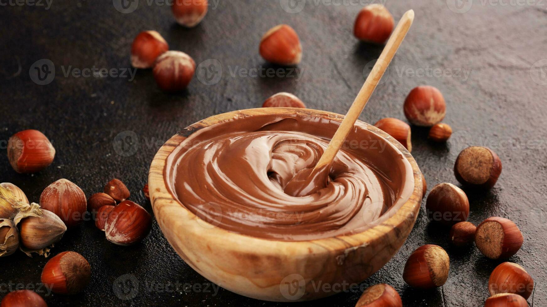 Organic Brown Hazelnuts. Delicious Healthy Nuts, Concept for Design. Gourmet Ingredients for Culinary Creations, Autumn Harvest Snack photo