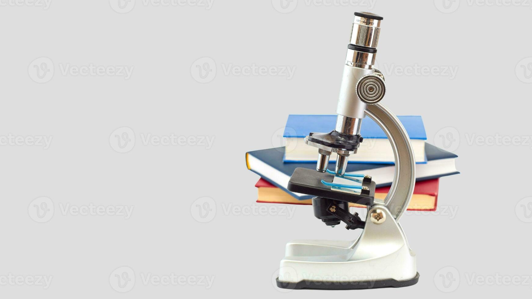 Isolated Microscope on White Background photo