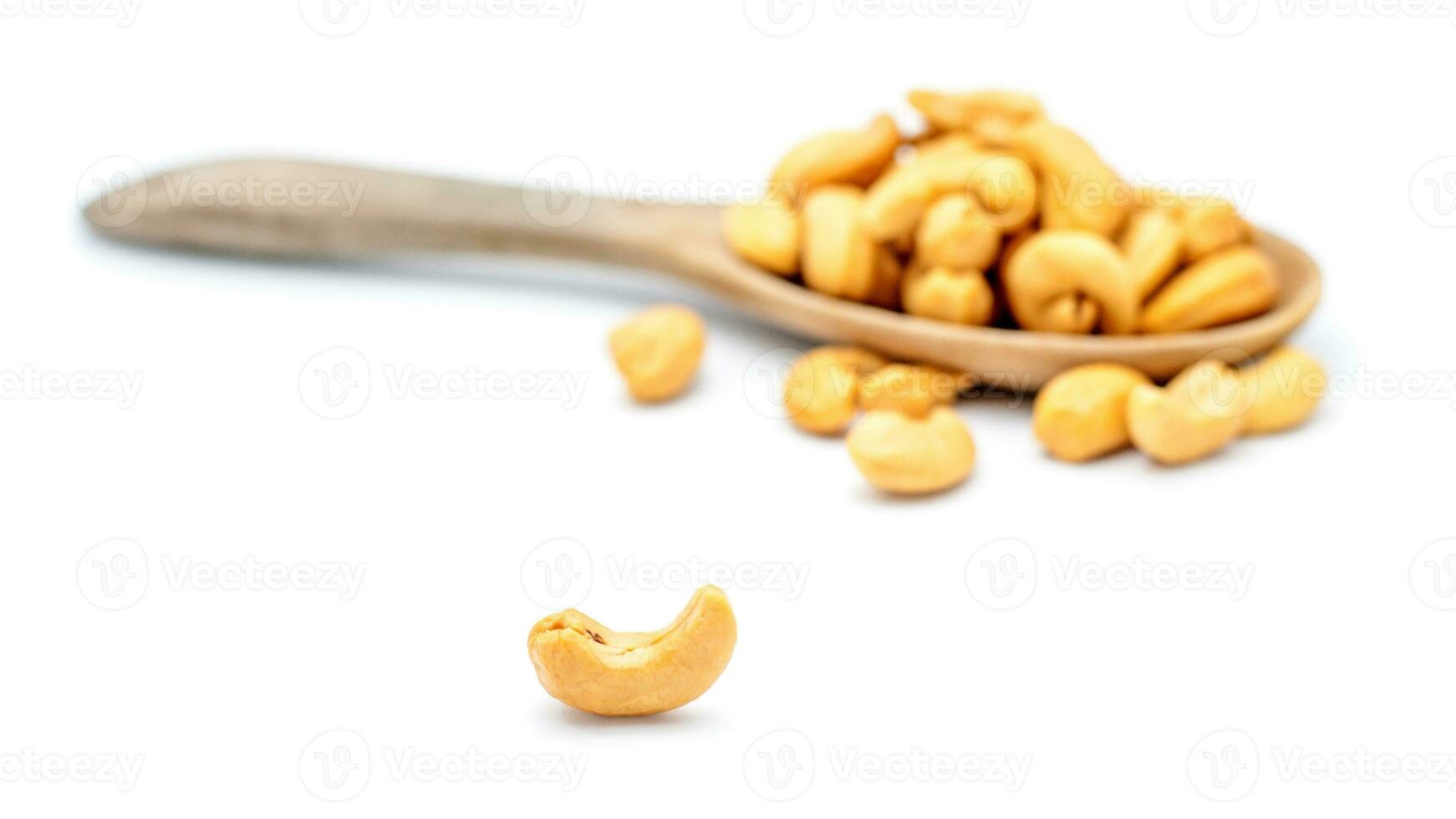 Delicious Cashew Nuts Isolated. Healthy, Organic Snack with Nutty, Concept for Design photo