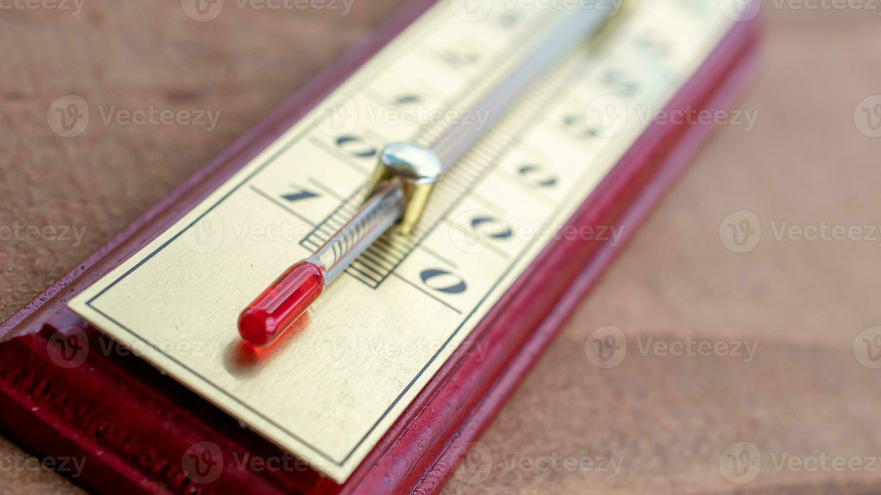 Glass Thermometer, Mercury Thermometer Isolated photo