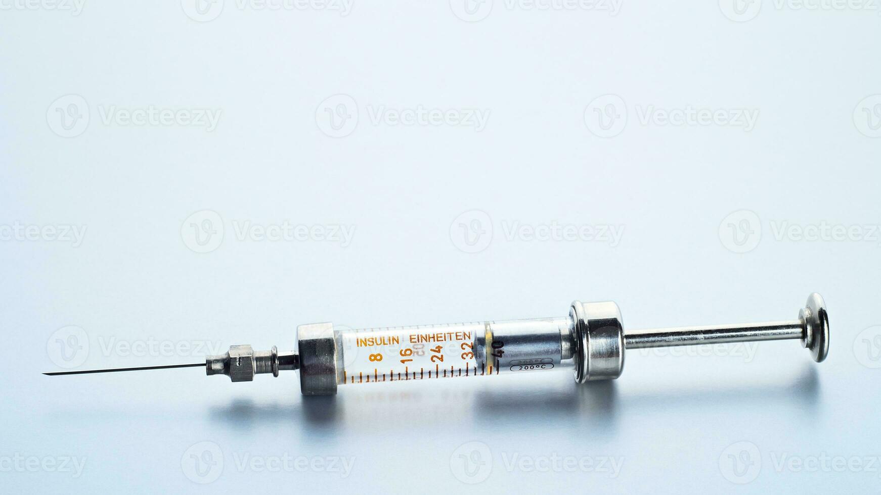 Vintage Glass Syringe, Nostalgic Medical Relic isolated photo