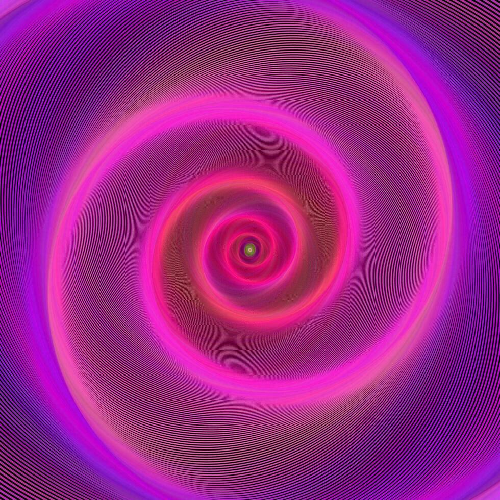 Pink color neon light spiral design background vector