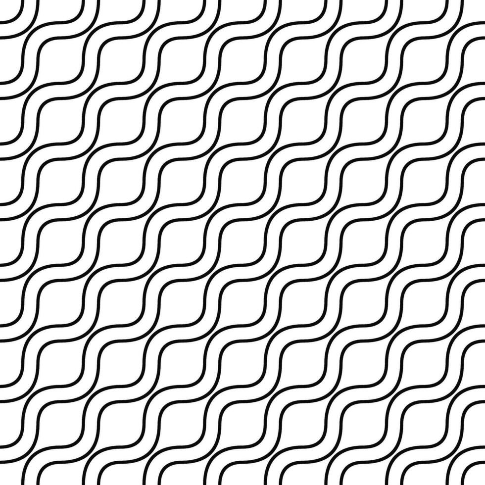 Abstract seamless monochrome angular wave line pattern vector
