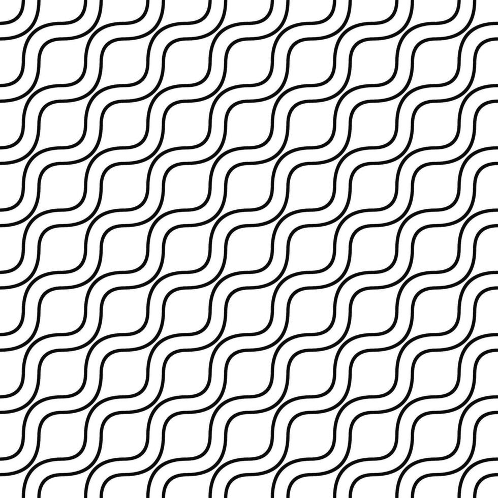 Abstract seamless monochrome angular wave line pattern vector