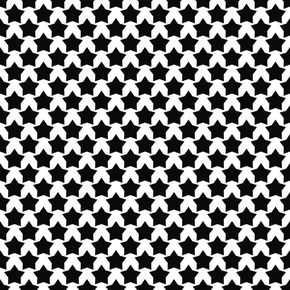 Black and white star pattern background - vector design