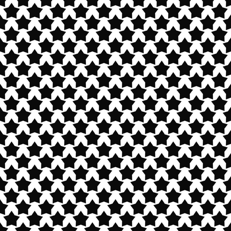 Black and white star pattern background - vector design