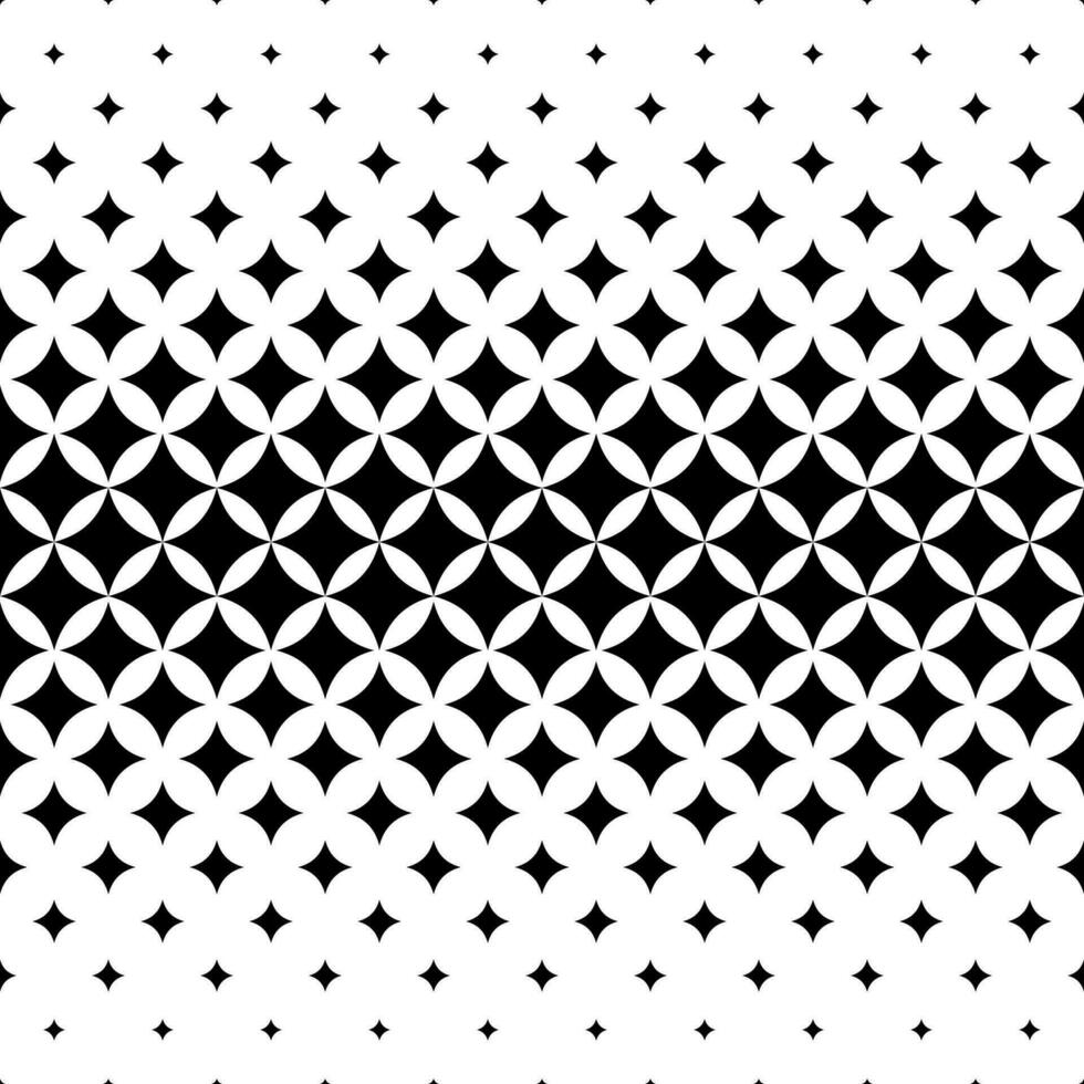 Seamless curved star pattern design vector background