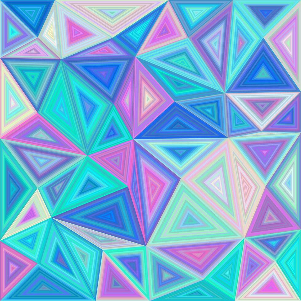 Colorful concentric triangle tile mosaic background design vector