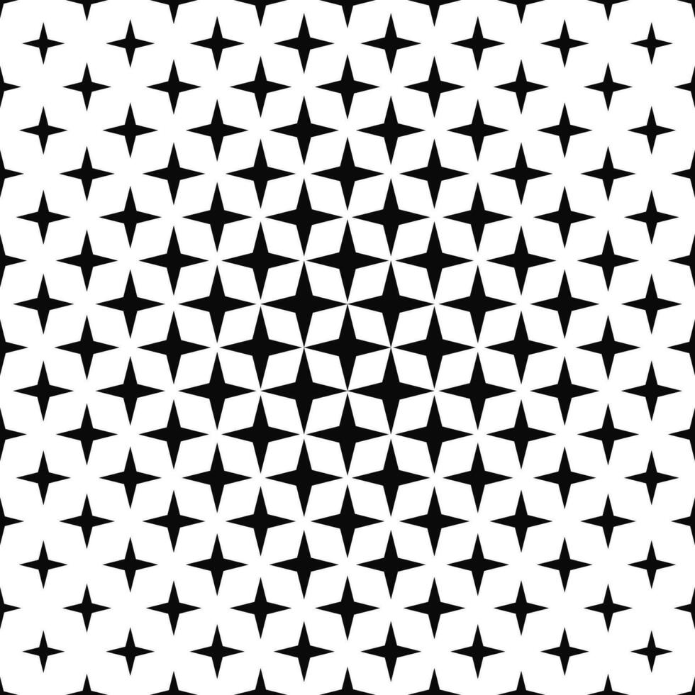 Simple seamless monochrome star design pattern background vector
