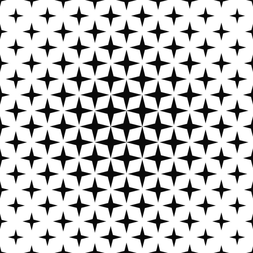 Simple seamless monochrome star design pattern background vector