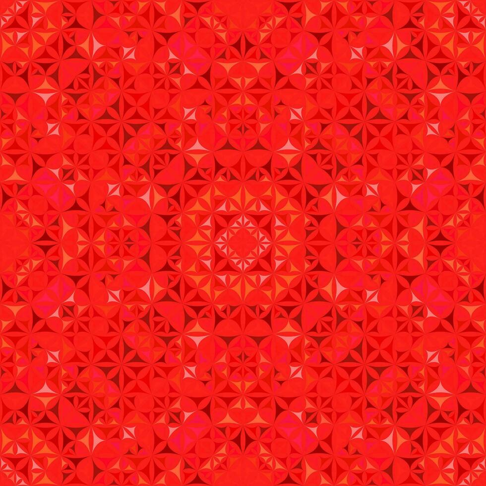 rojo resumen repitiendo curvo triángulo mosaico caleidoscopio modelo fondo de pantalla - simétrico vector antecedentes ilustración