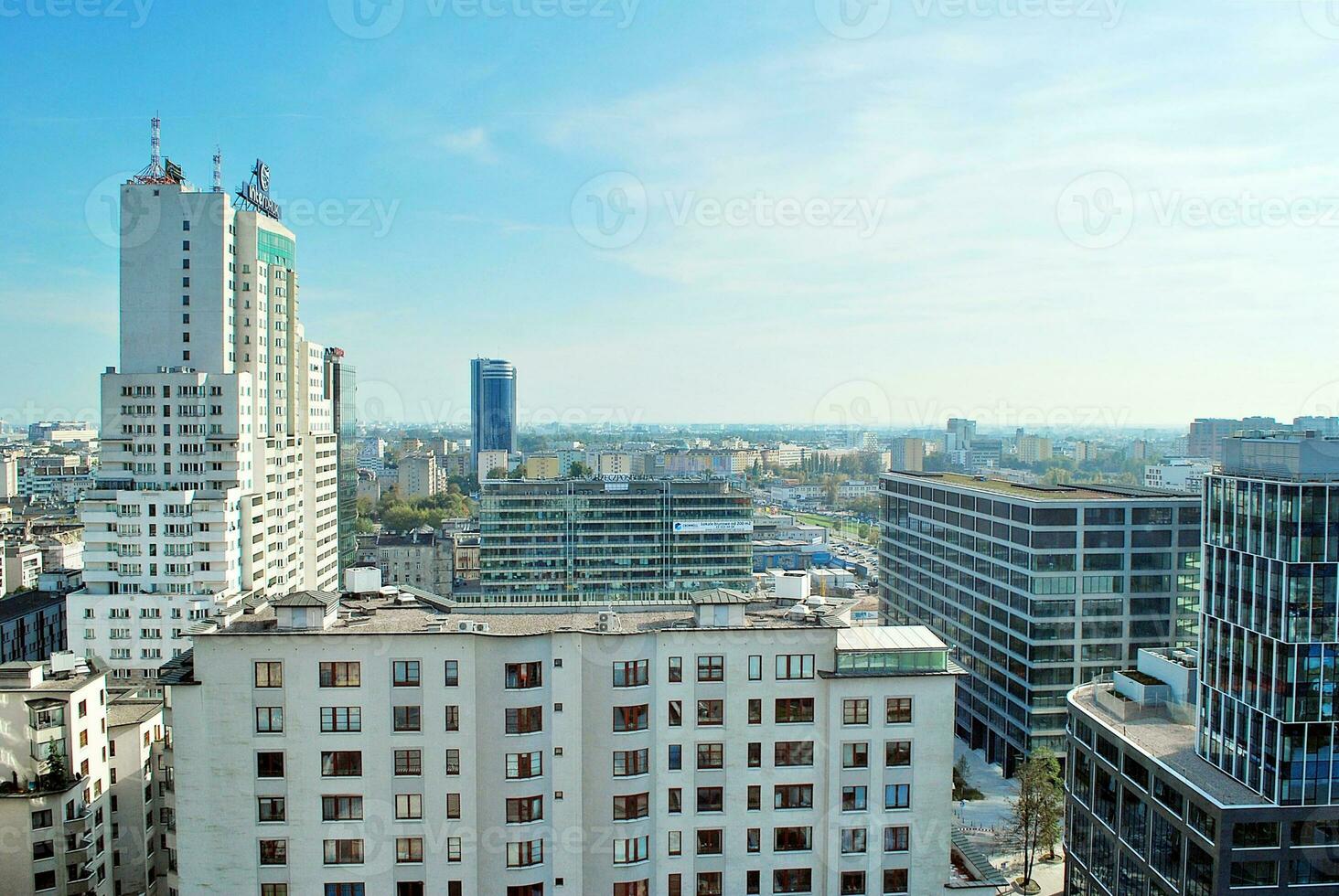 View of modern skyscrapers in the city center. photo