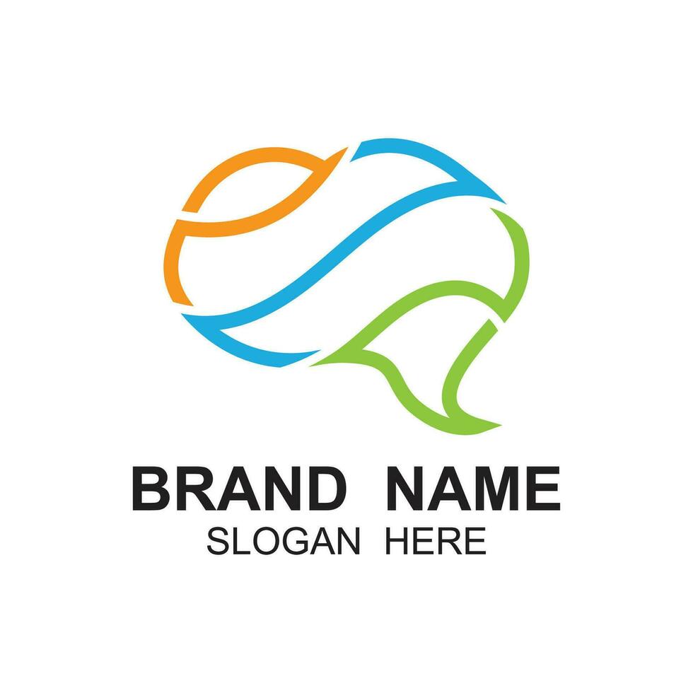 Brain Logo design vector template