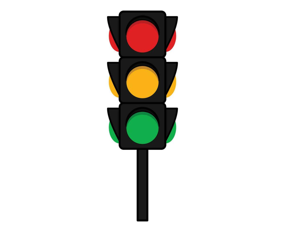 Traffic control light or traffic light icons vector
