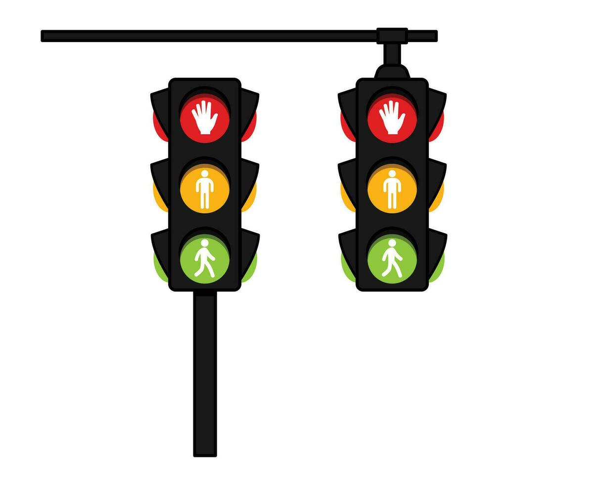 traffic light icon or Pedestrian traffic light vector
