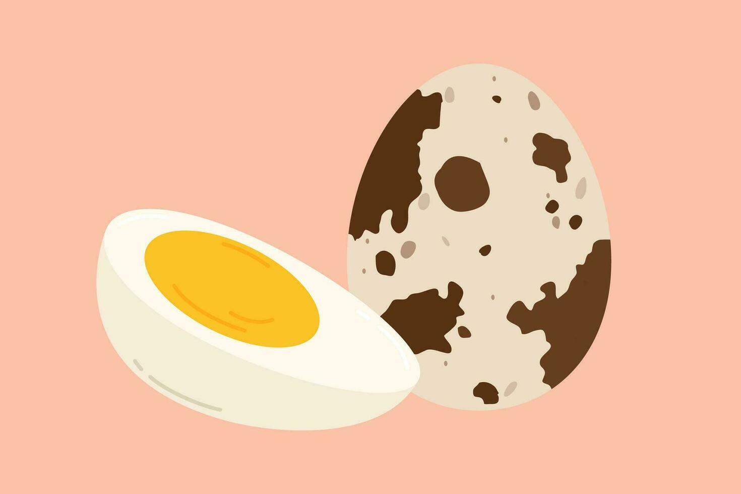 Quail eggs. Flat cartoon vector isolated illustration