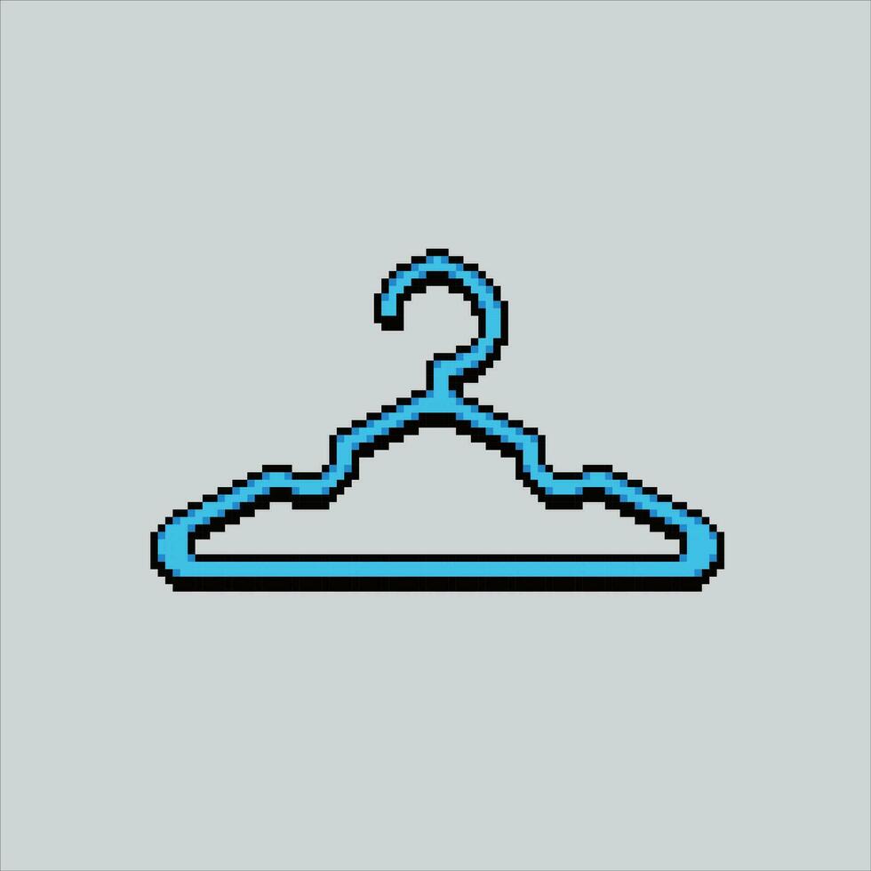 Pixel art illustration Hanger. Pixelated Hanger. Fashion Hanger pixelated for the pixel art game and icon for website and video game. old school retro. vector