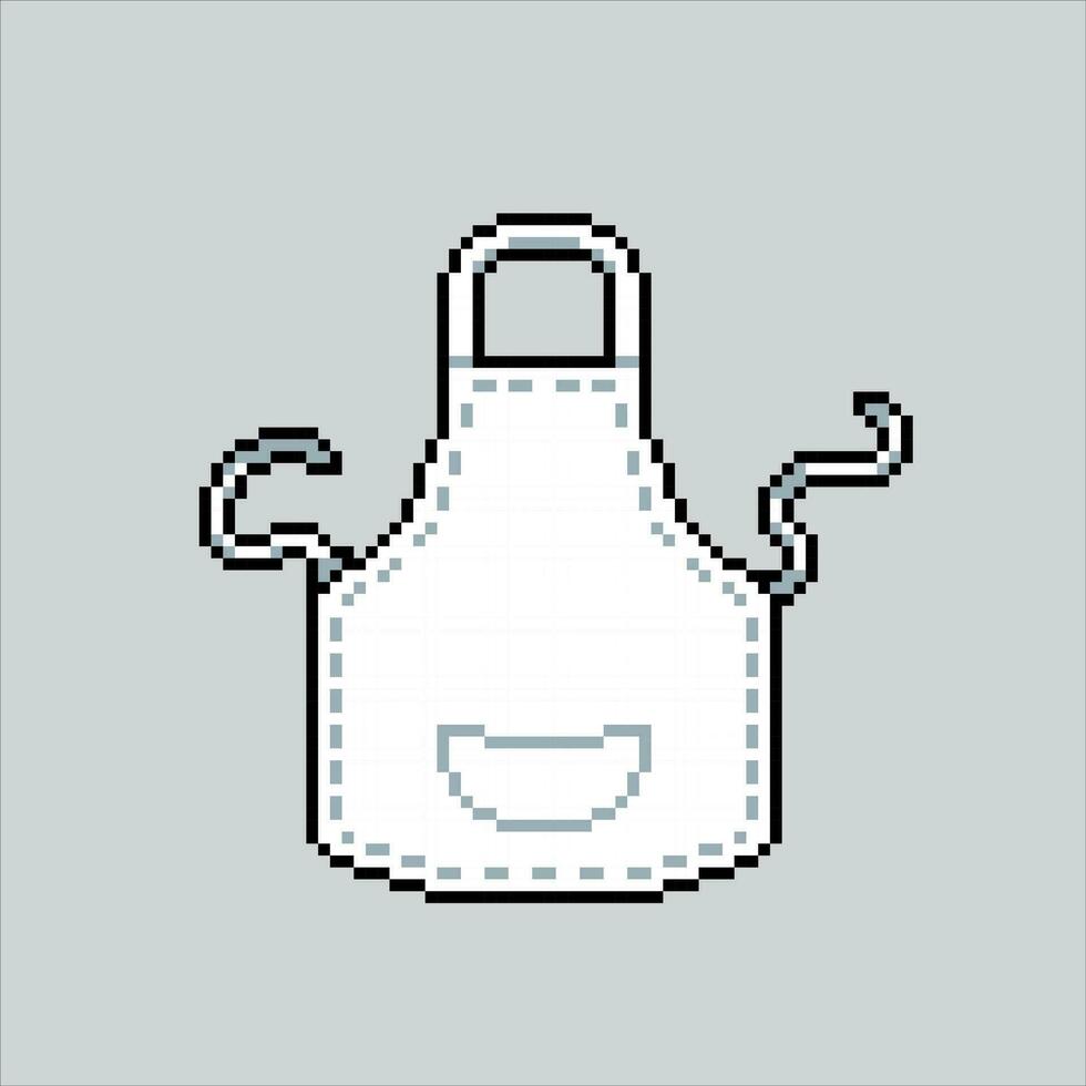 Pixel art illustration Apron. Pixelated APron. Kitchen Apron pixelated for the pixel art game and icon for website and video game. old school retro. vector