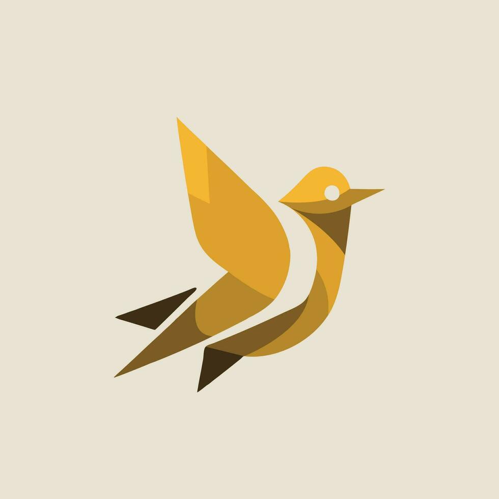 Modern Minimalist Bird Logo vector