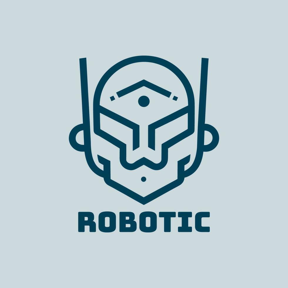 moderno minimalista robot logo vector