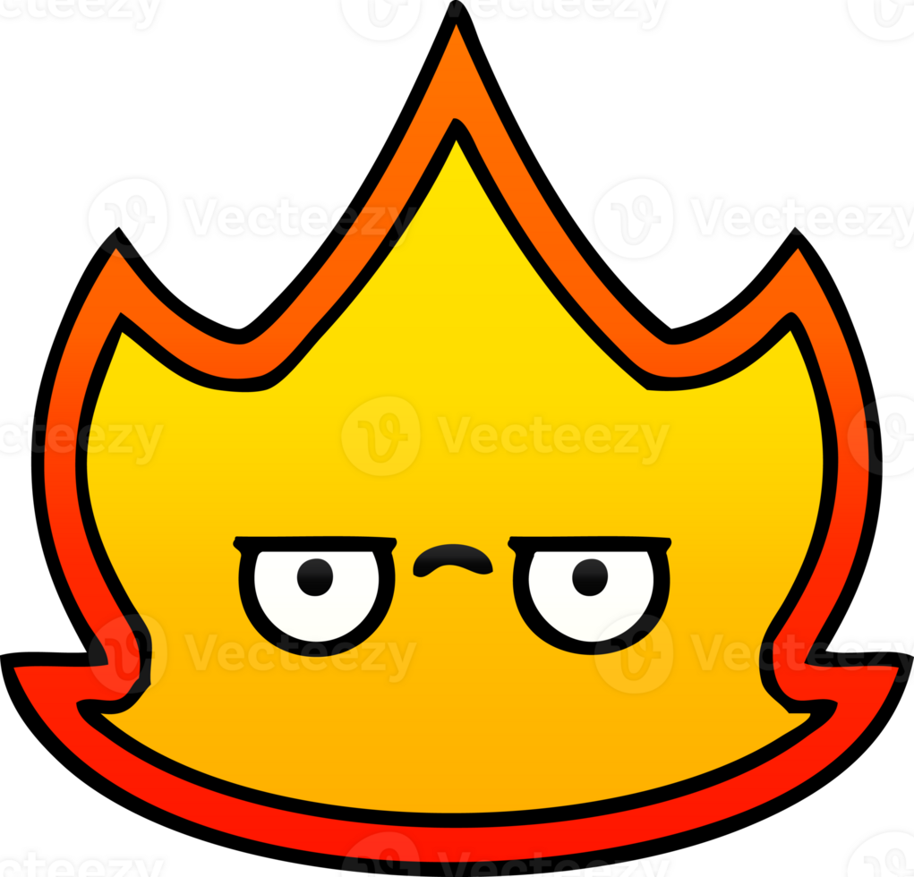 gradient shaded cartoon fire png