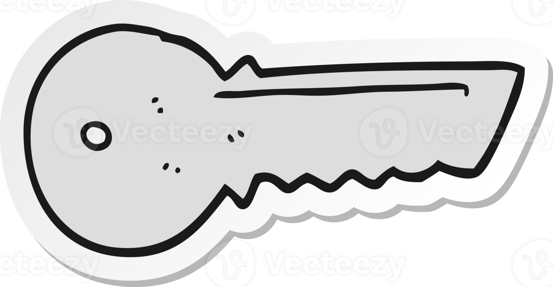 sticker of a cartoon door key png