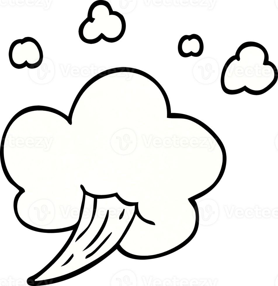cartoon doodle gust of air png