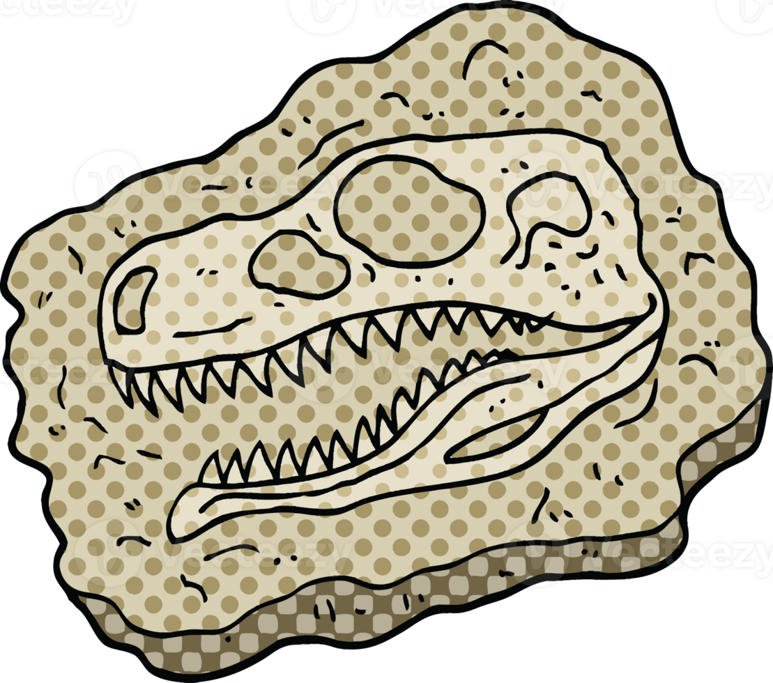 comic book style cartoon ancient fossil png