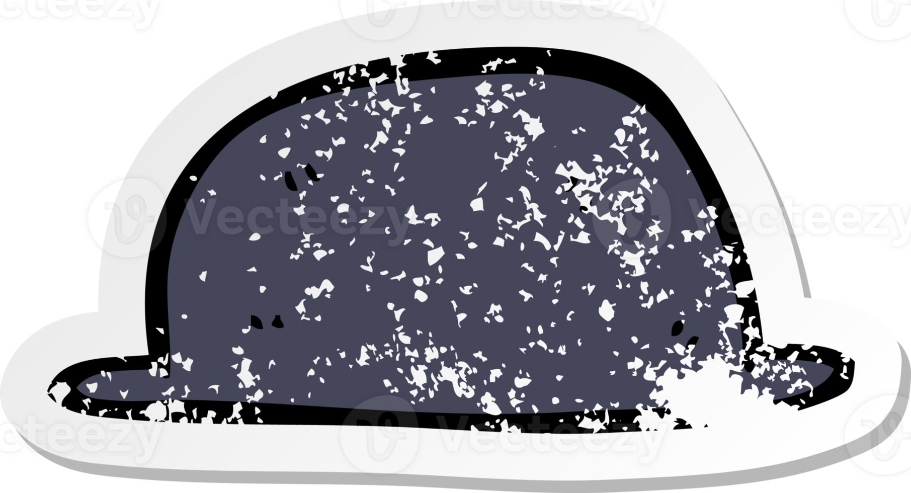 retro distressed sticker of a cartoon hat png