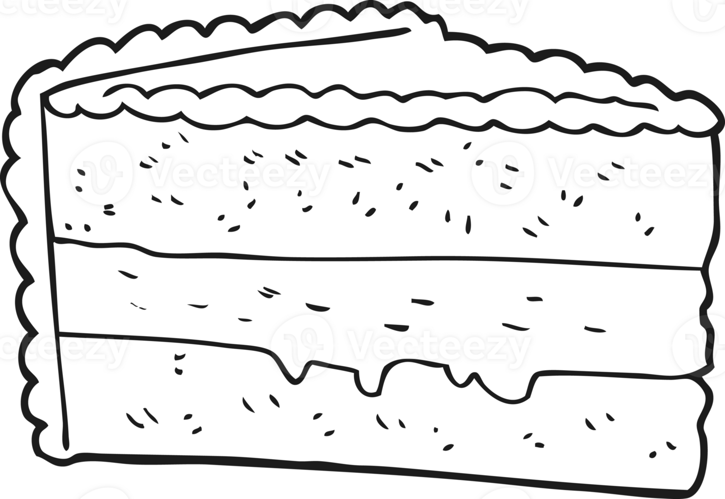 black and white cartoon cake png