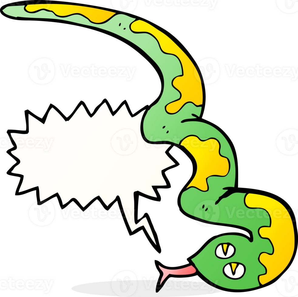 cartoon hissing snake with speech bubble png