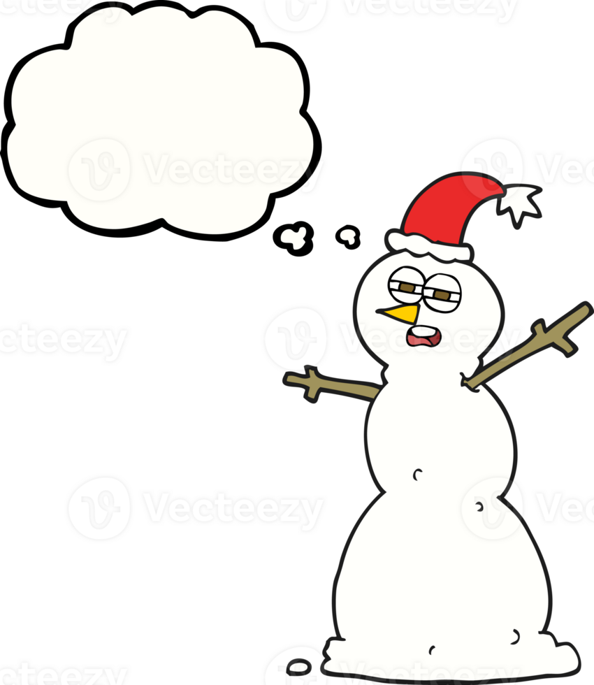 thought bubble cartoon unhappy snowman png