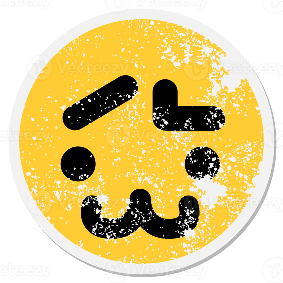 pet face with raised eyebrow circular sticker png