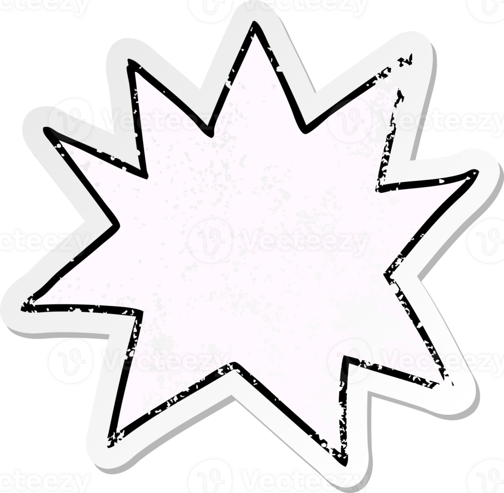 distressed sticker cartoon doodle of a white sign png