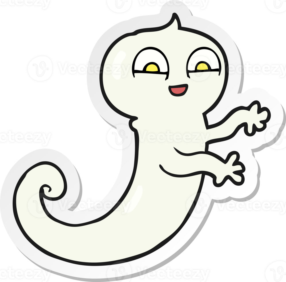 sticker of a cartoon ghost png