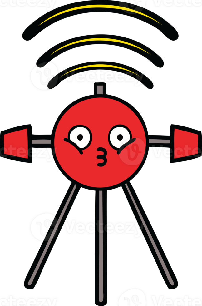 cute cartoon satellite png