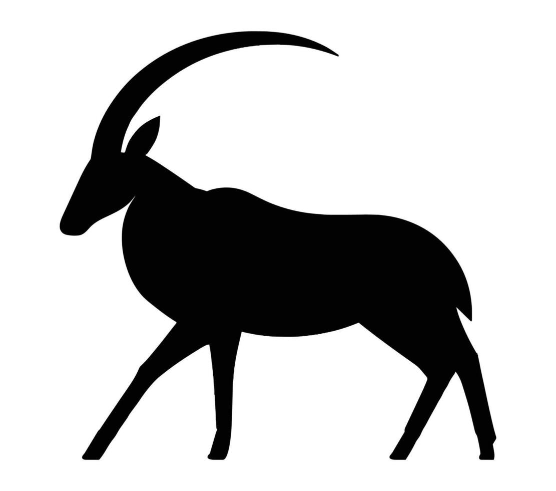 Addax vector. Addax vector icon in flat style.