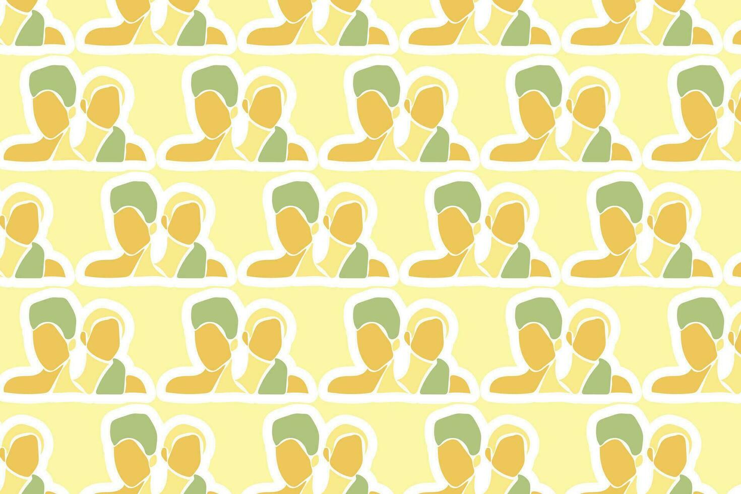 Vector Youth Day Sticker Seamless Pattern Background with pastel colors