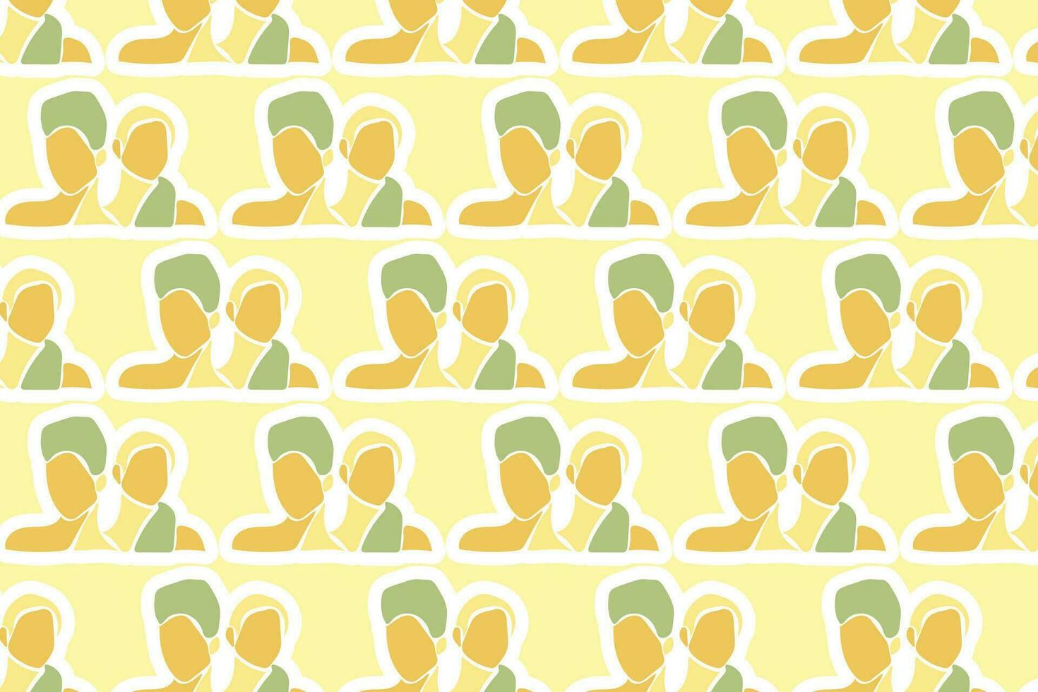 Vector Youth Day Sticker Seamless Pattern Background with pastel colors