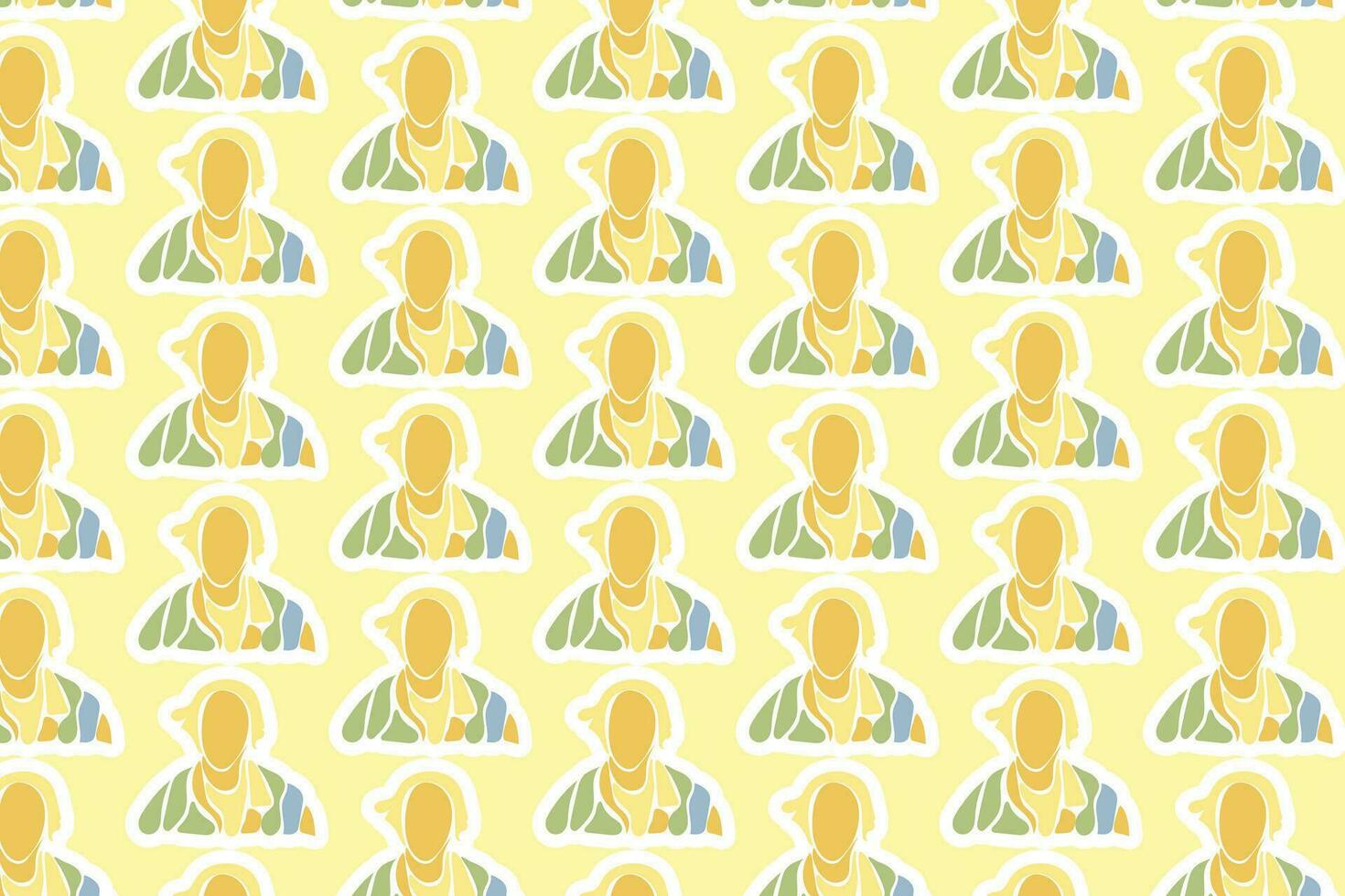 Vector Youth Day Sticker Seamless Pattern Background with pastel colors