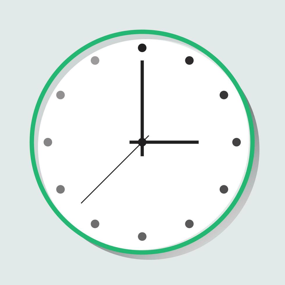 Wall clock vector template