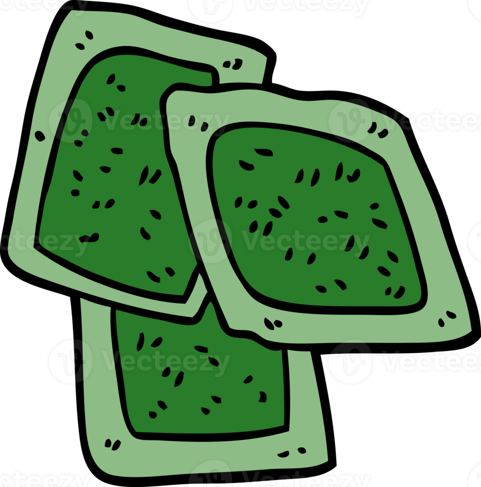 cartoon doodle green tea png