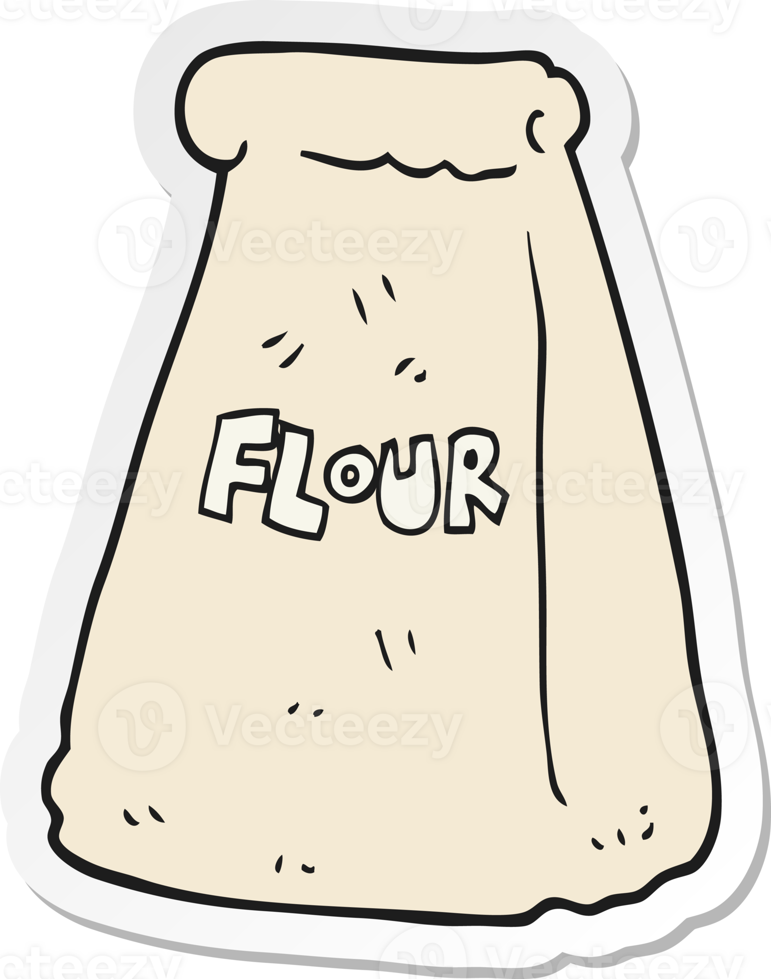 sticker of a cartoon bag of flour 36360406 PNG