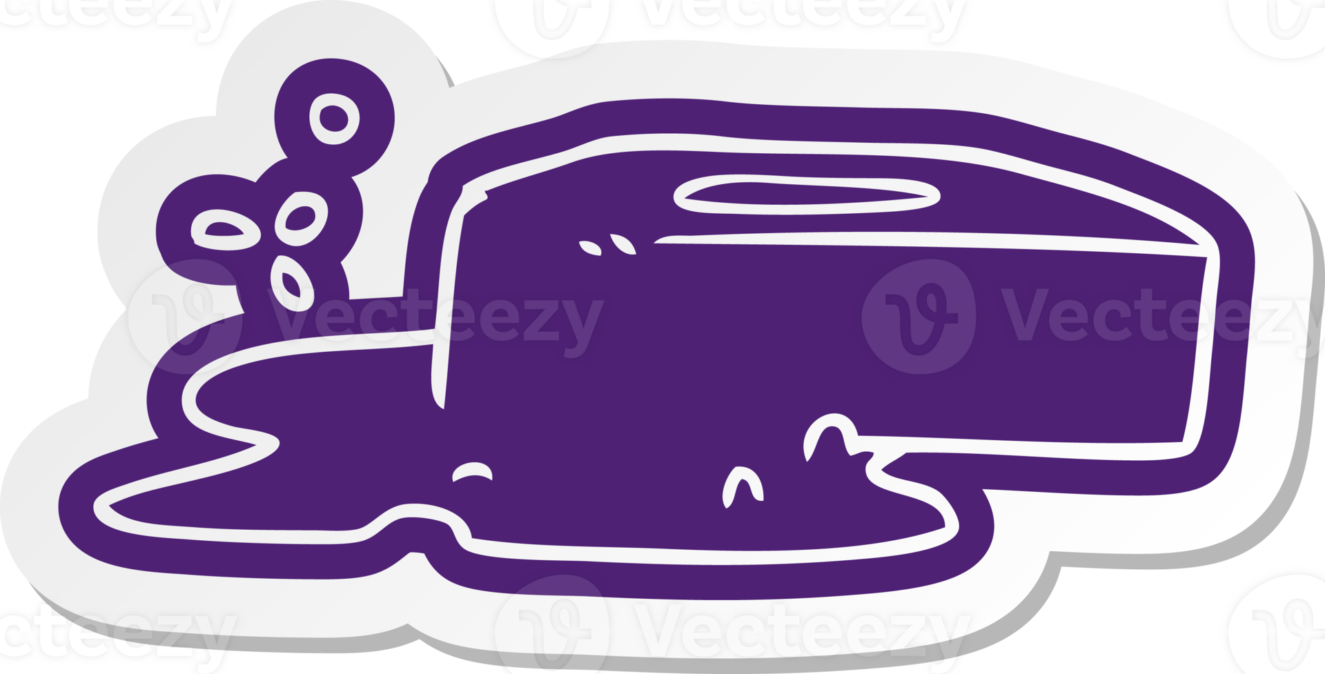 cartoon sticker of a bubbled soap png